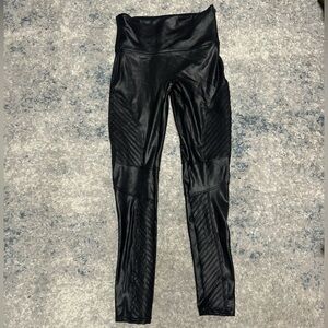 NWOT Spanx Faux Leather Moto Leggings Medium